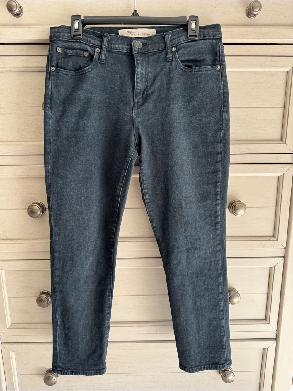 Gap Women's Best Girlfriend High-Rise Jeans in Washed Black SZ 8/29